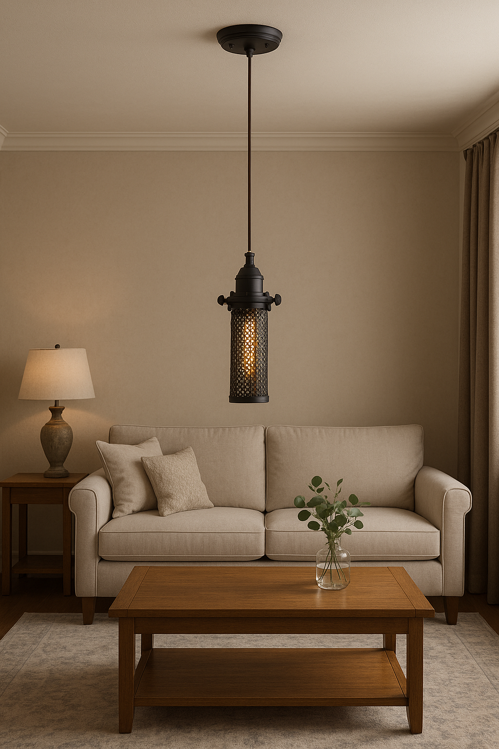 Karla 1-Light Cylinder Pendant Borough Wharf | Industrial Modern Ceiling Light