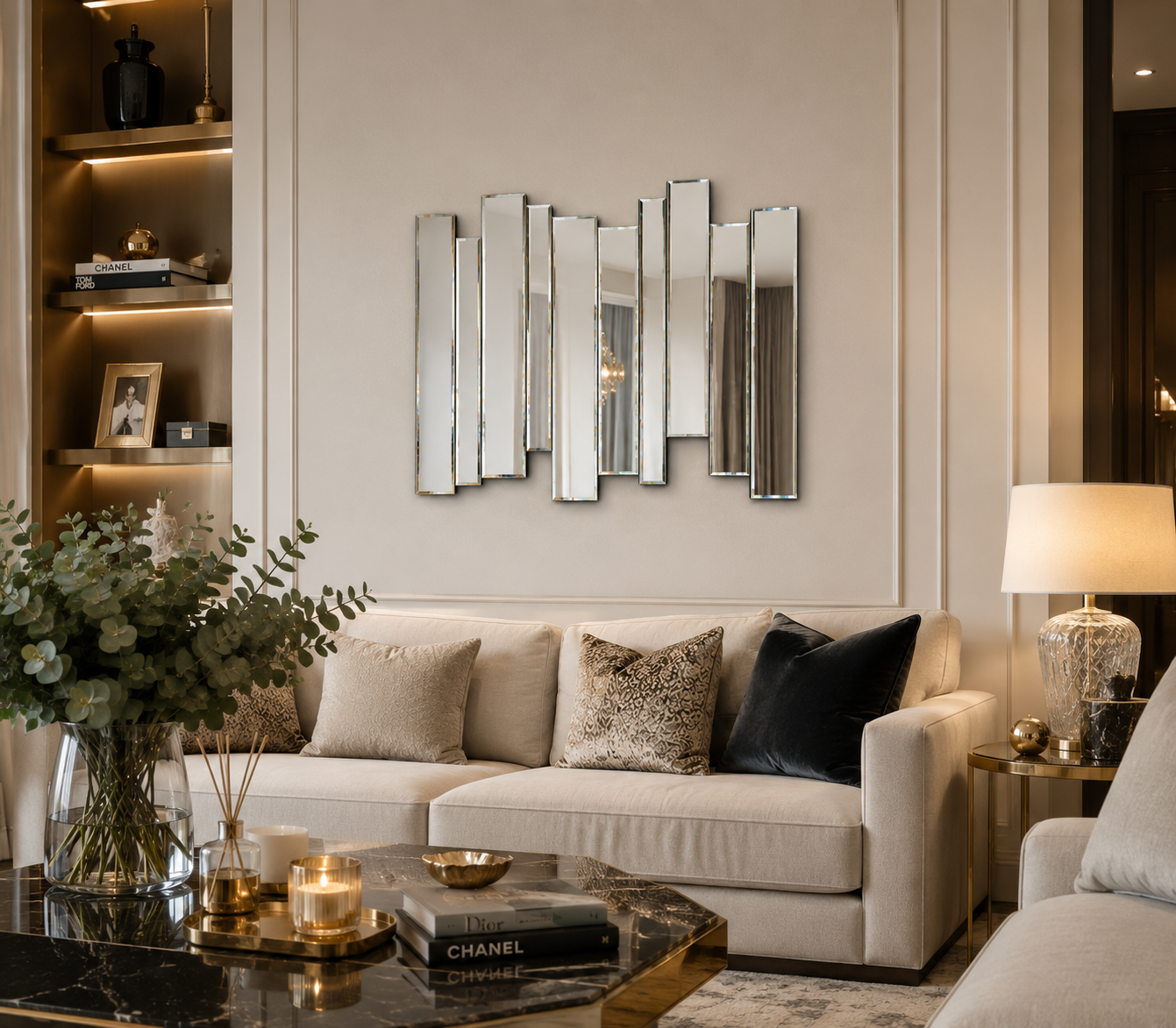 Gallery Montessa Mirror 70 x 80cm – Art Deco Bevelled Decorative Wall Mirror