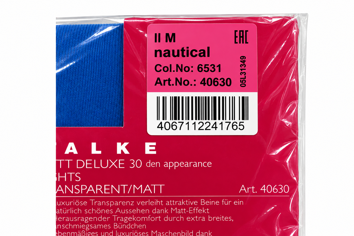 FALKE Matt Deluxe 30 Den Tights – Nautical Blue – Size II M