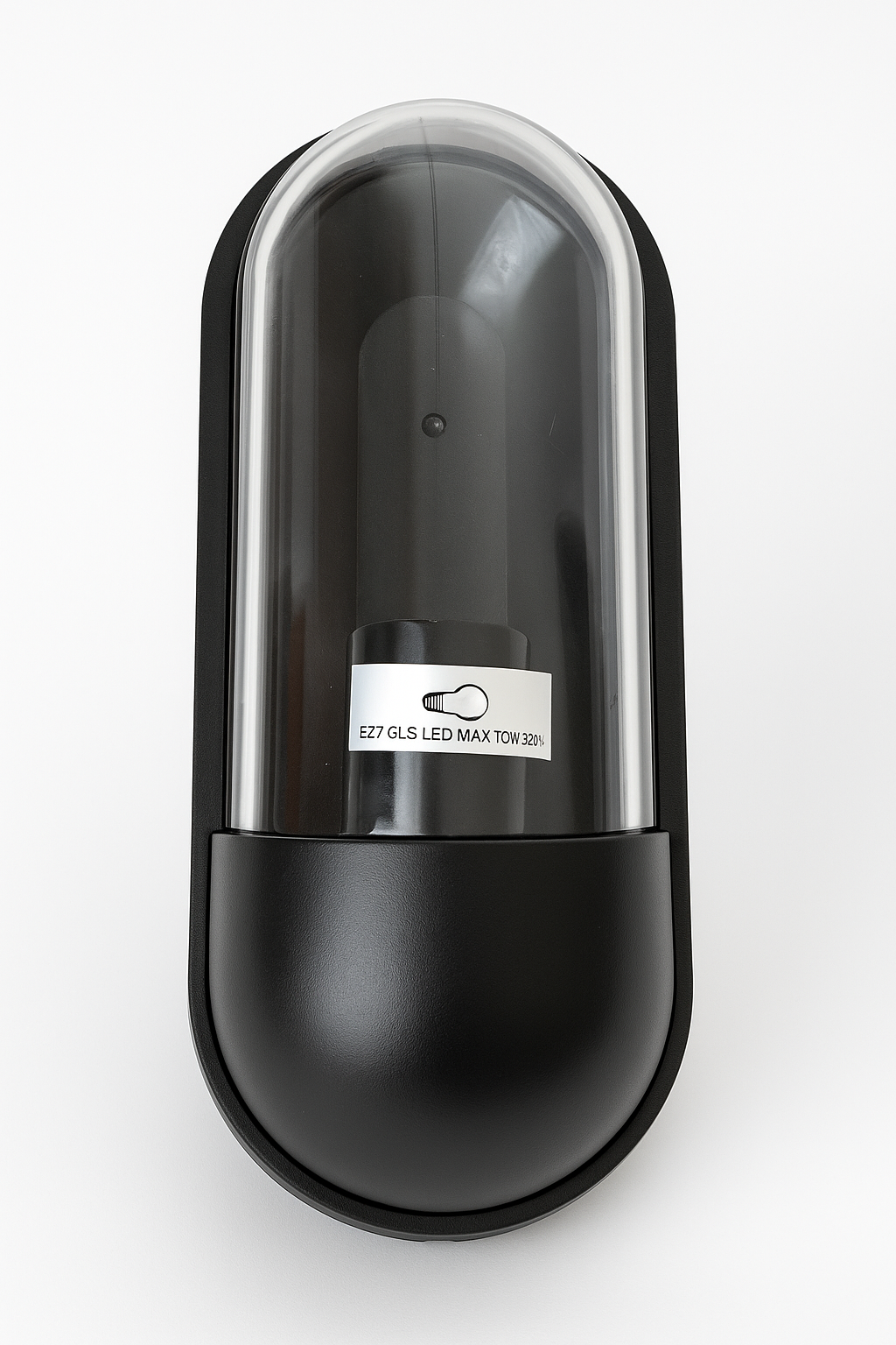 Black Outdoor Wall Light – Modern Curved Exterior Lantern, IP44 Waterproof, E27 LED Compatible