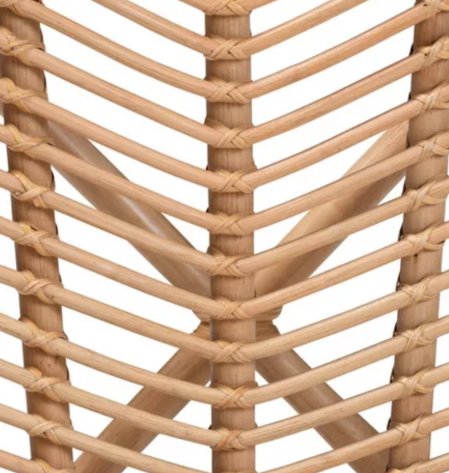 Bali & Pari Eliava Natural Rattan Flower Accent Chair – Natural Brown