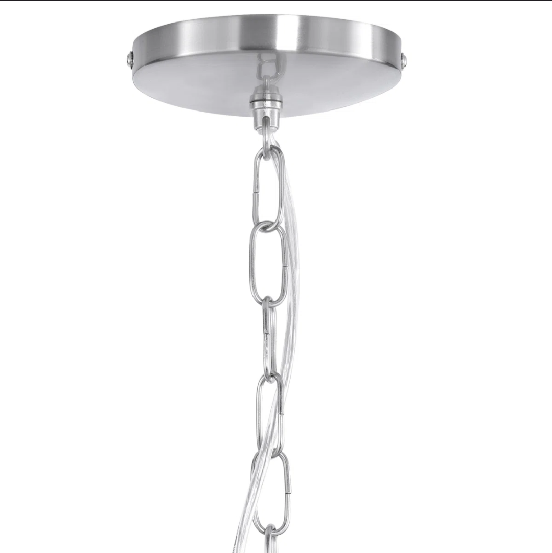 Bearse 1-Light Lantern Pendant Ceiling Light – Adjustable Metal & Glass