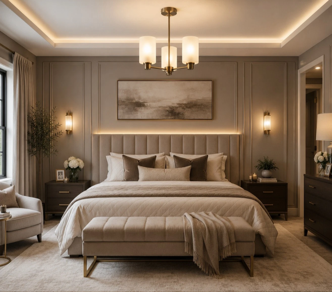 Kingsholm 3-Light Antique Brass Semi-Flush Ceiling Light | Dimmable Ceiling Light | Frosted Glass Shades | ES27 | Luxury Lighting