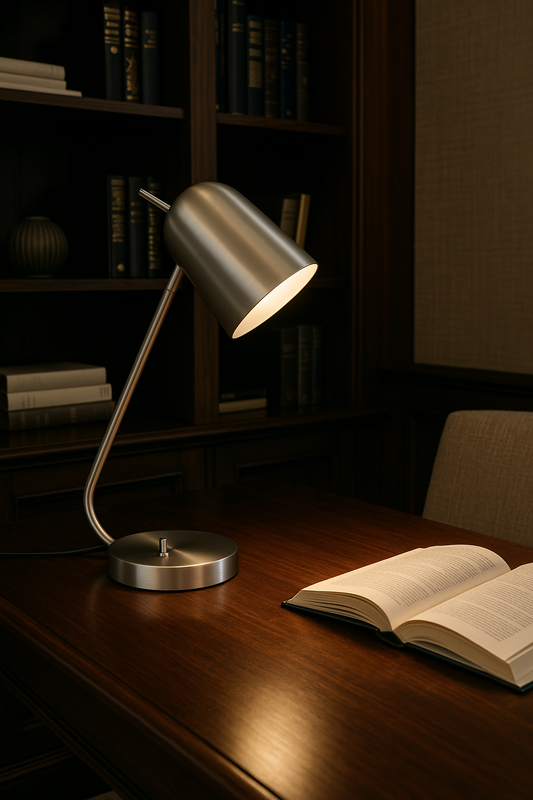 Westminster Desk Lamp Steel by Garden Trading – Adjustable Modern Minimalist Light