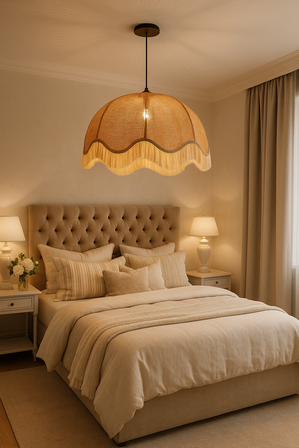 Lightshade – La Redoute Interieurs Daphné 69cm Fringed Rattan Bohemian Ceiling Pendant