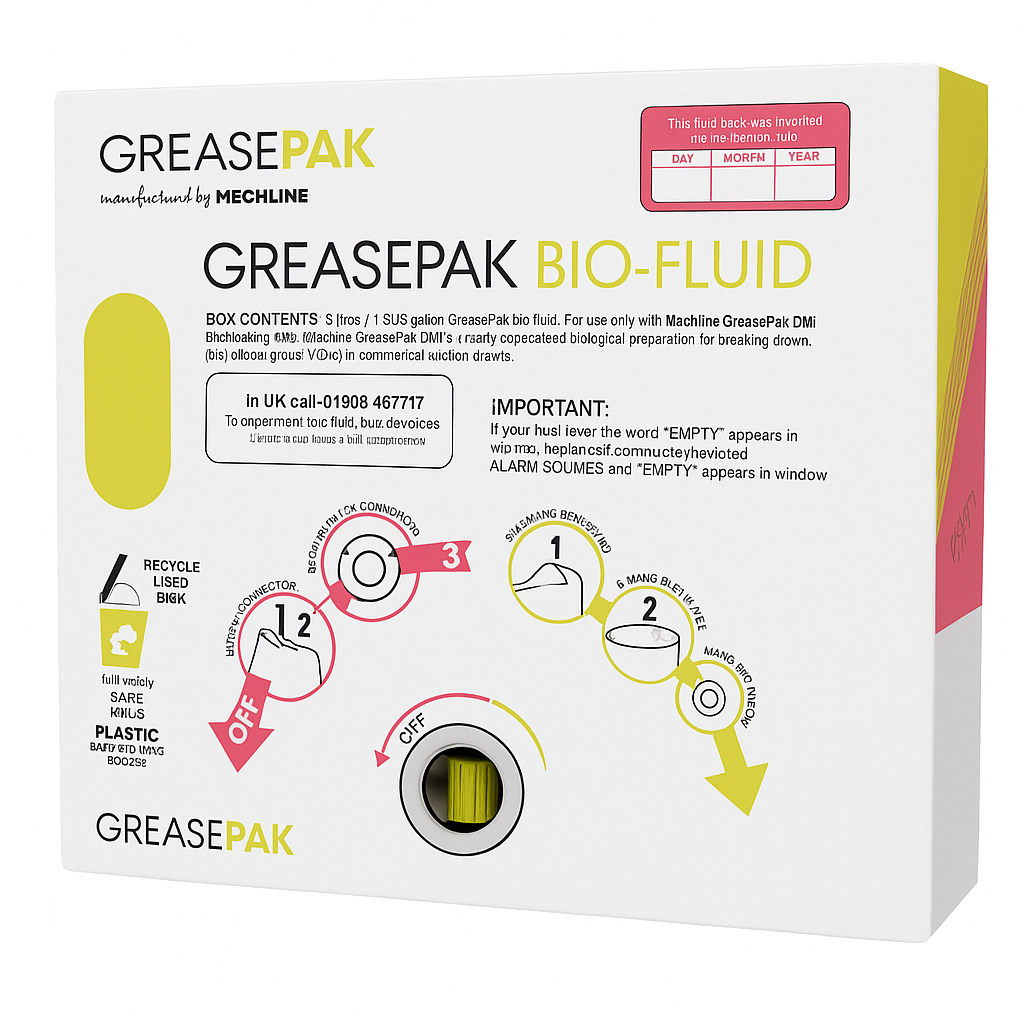 GreasePaK Fluid GPK MSGD5 3x5L Bio-Enzymatic Grease Degrader – Cater-Clean