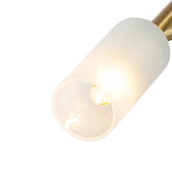 Ceiling Light – Claudia 3 Way Antique Brass with Frosted Glass Shades