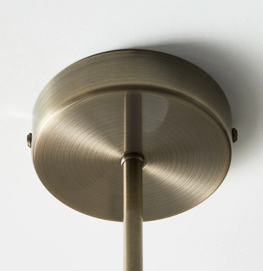 Kingsholm 3-Light Antique Brass Semi-Flush Ceiling Light | Dimmable Ceiling Light | Frosted Glass Shades | ES27 | Luxury Lighting