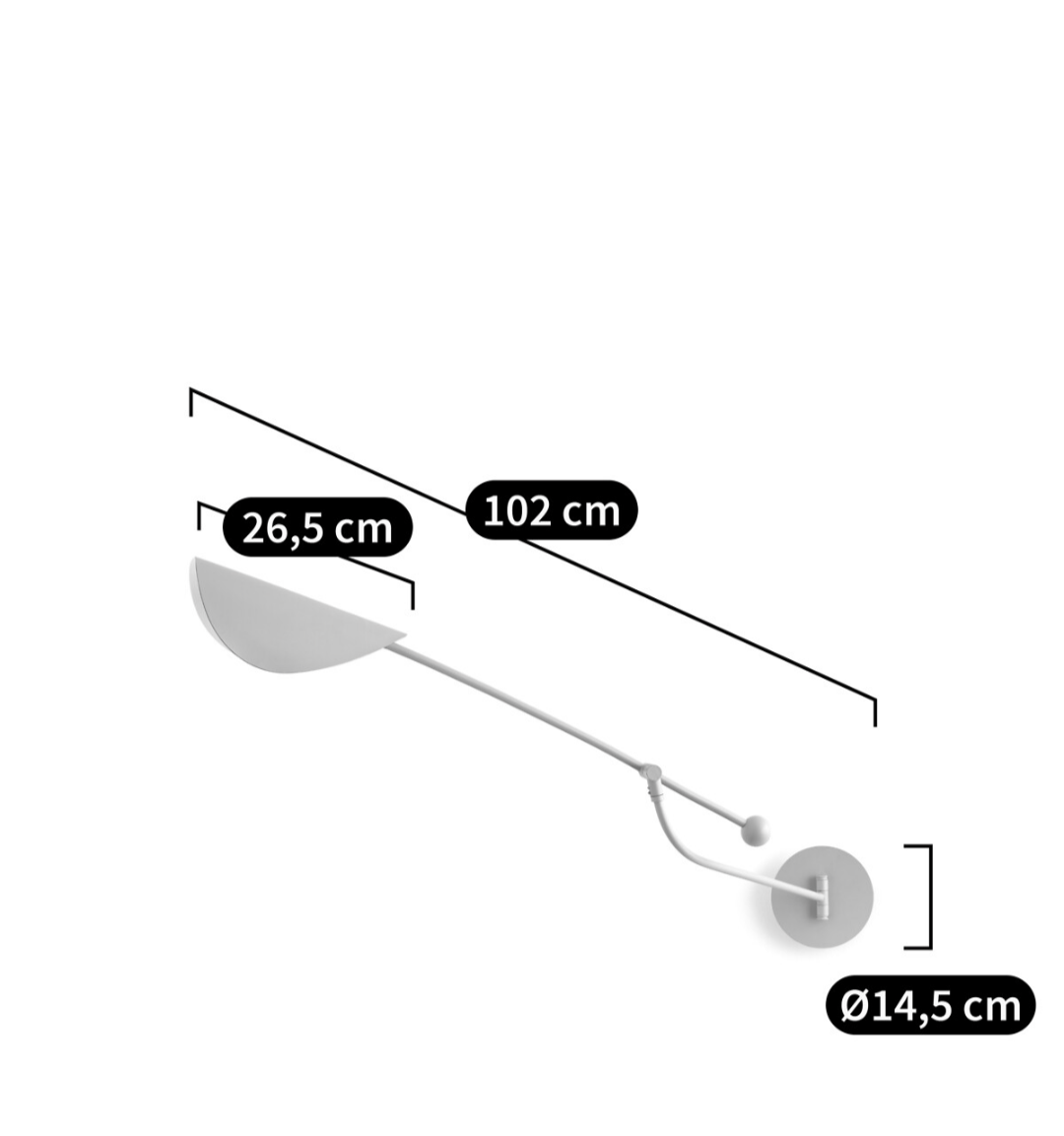 Wall Lamp – AM.PM Funambule 1-Arm Articulated Adjustable Grey Metal Modern Light