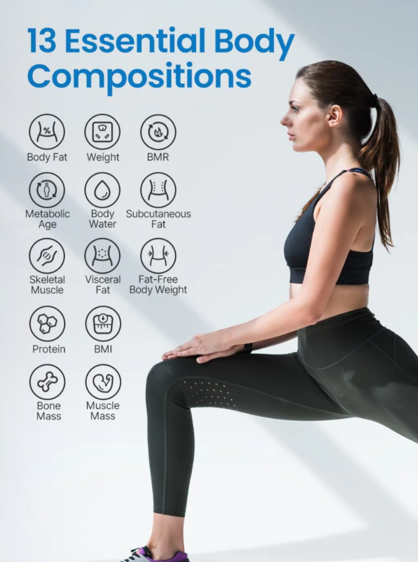 RENPHO Elis Aspire Smart Body Weight Scale – Wi-Fi & Bluetooth | 13 Body Metrics